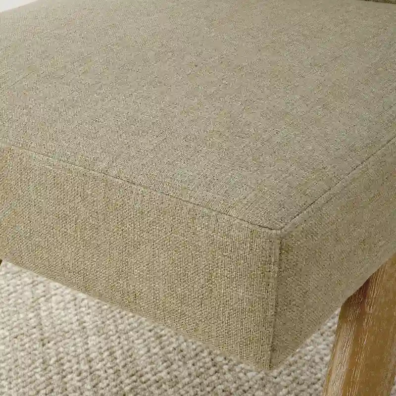 Chaise de salle à manger moderne du milieu du siècle en lin