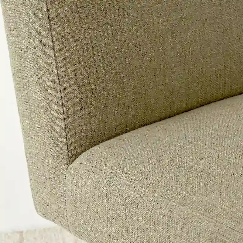 Chaise de salle à manger moderne du milieu du siècle en lin