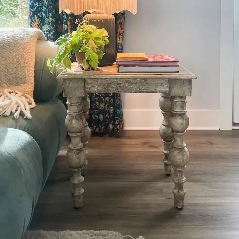 Table d'appoint en bois massif naturel