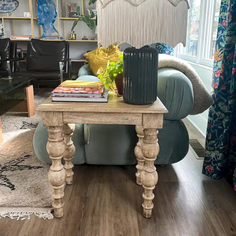 Table d'appoint en bois massif naturel