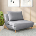 Fauteuil de repos pliant avec pieds escamotables et coussin de dossier – 75,5P x 41L x 30H