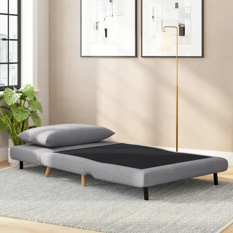 Fauteuil de repos pliant avec pieds escamotables et coussin de dossier – 75,5P x 41L x 30H