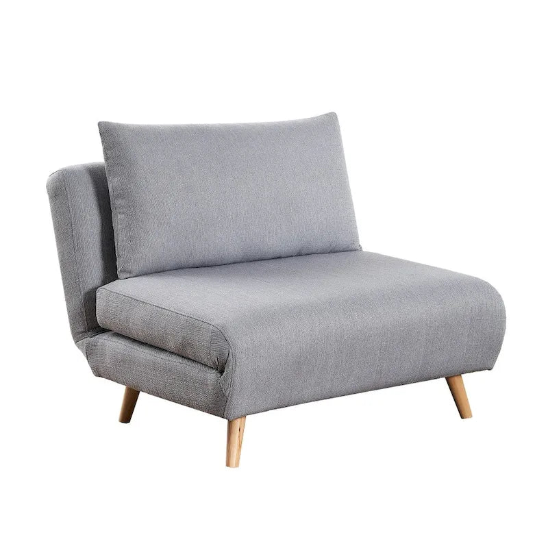 Fauteuil de repos pliant avec pieds escamotables et coussin de dossier – 75,5P x 41L x 30H