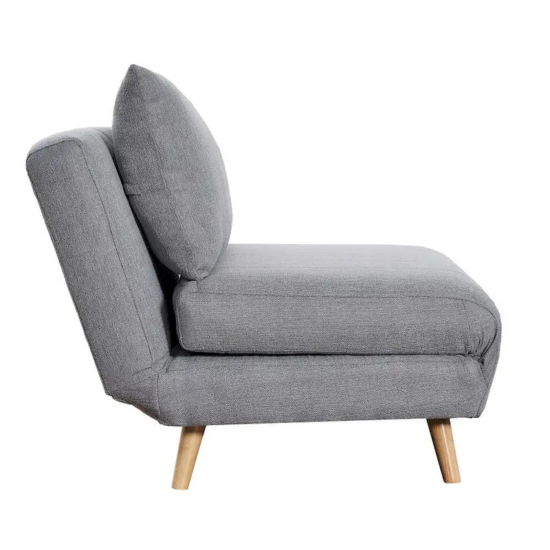 Fauteuil de repos pliant avec pieds escamotables et coussin de dossier – 75,5P x 41L x 30H