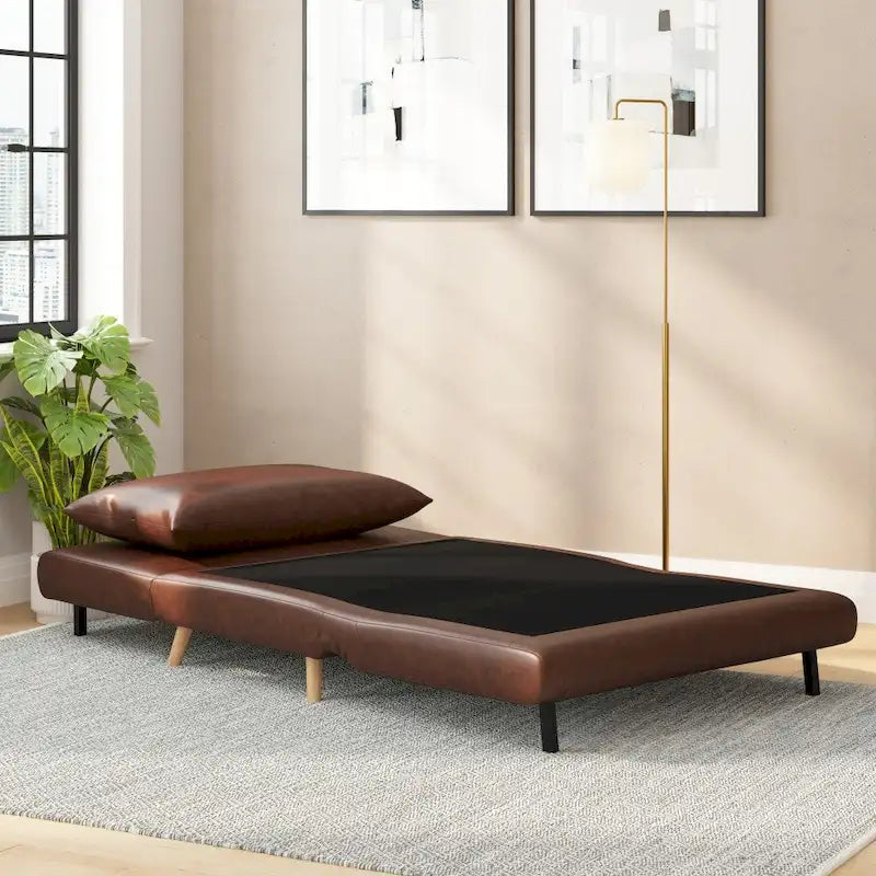 Fauteuil de repos pliant avec pieds escamotables et coussin de dossier – 75,5P x 41L x 30H