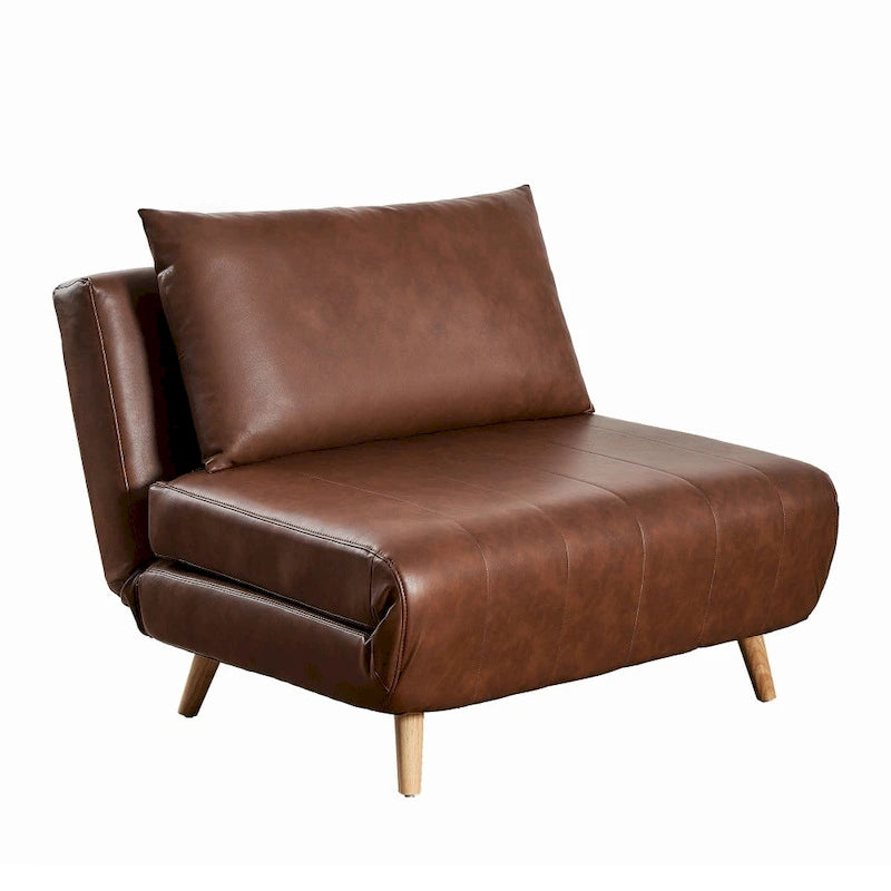 Fauteuil de repos pliant avec pieds escamotables et coussin de dossier – 75,5P x 41L x 30H