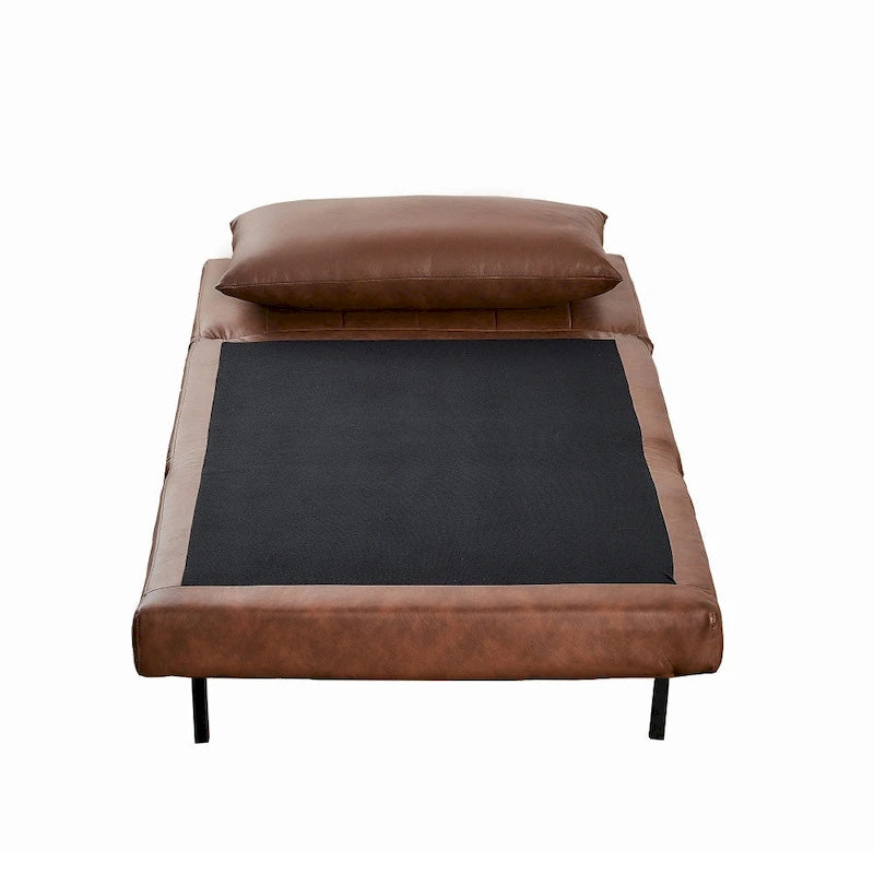 Fauteuil de repos pliant avec pieds escamotables et coussin de dossier – 75,5P x 41L x 30H