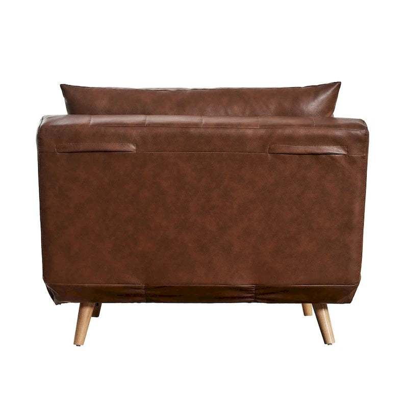 Fauteuil de repos pliant avec pieds escamotables et coussin de dossier – 75,5P x 41L x 30H
