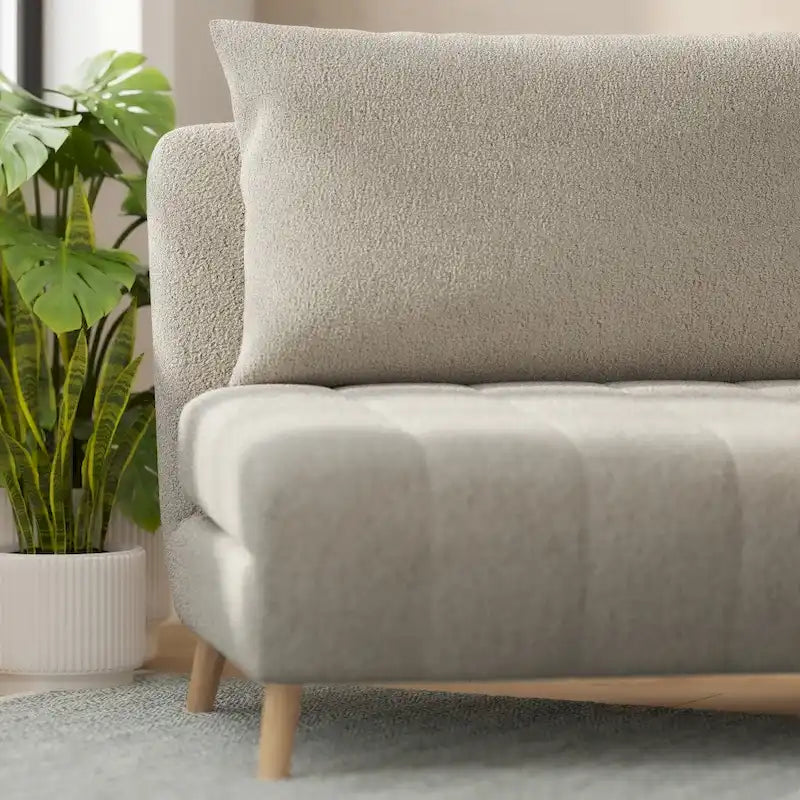 Fauteuil de repos pliant avec pieds escamotables et coussin de dossier – 75,5P x 41L x 30H