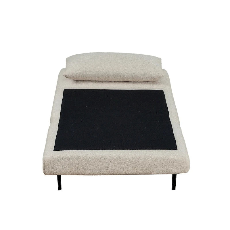 Fauteuil de repos pliant avec pieds escamotables et coussin de dossier – 75,5P x 41L x 30H