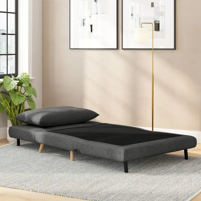 Fauteuil de repos pliant avec pieds escamotables et coussin de dossier – 75,5P x 41L x 30H