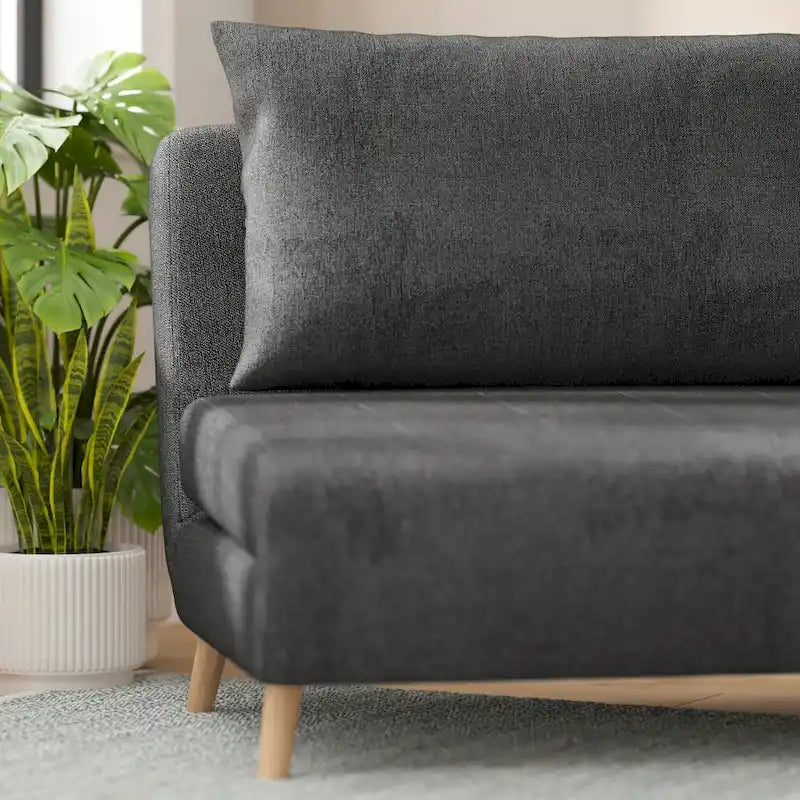 Fauteuil de repos pliant avec pieds escamotables et coussin de dossier – 75,5P x 41L x 30H