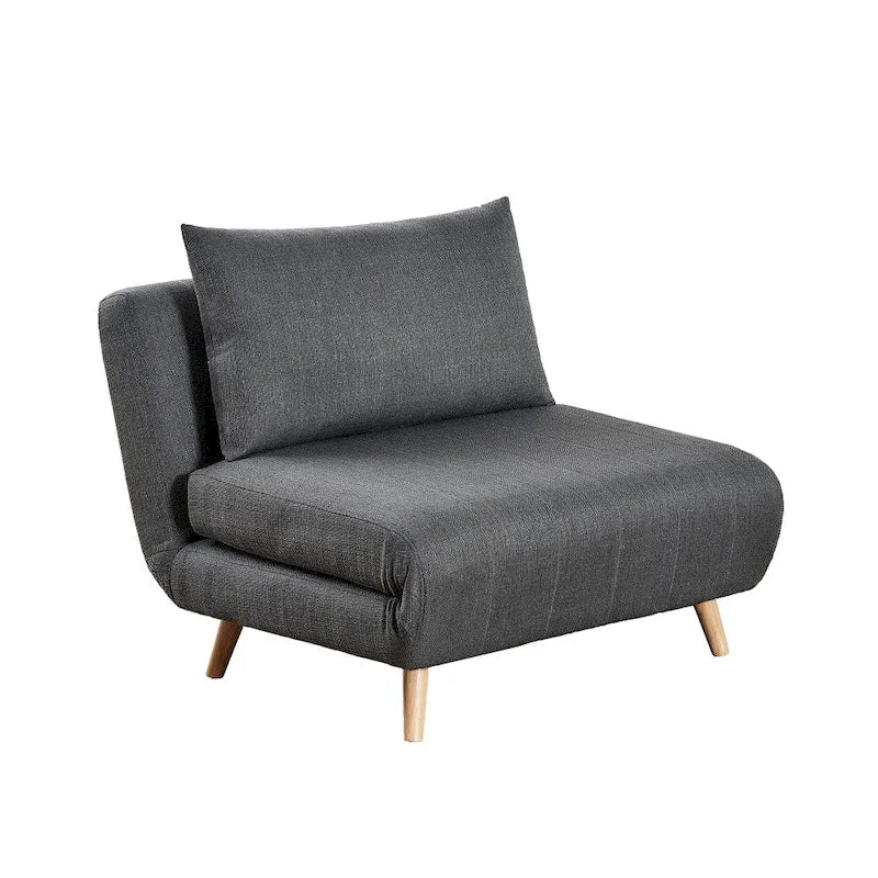 Fauteuil de repos pliant avec pieds escamotables et coussin de dossier – 75,5P x 41L x 30H
