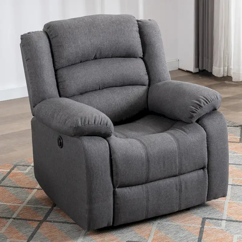 Fauteuil inclinable électrique Ebello avec accoudoirs rembourrés et port USB - 1 place - 1 place
