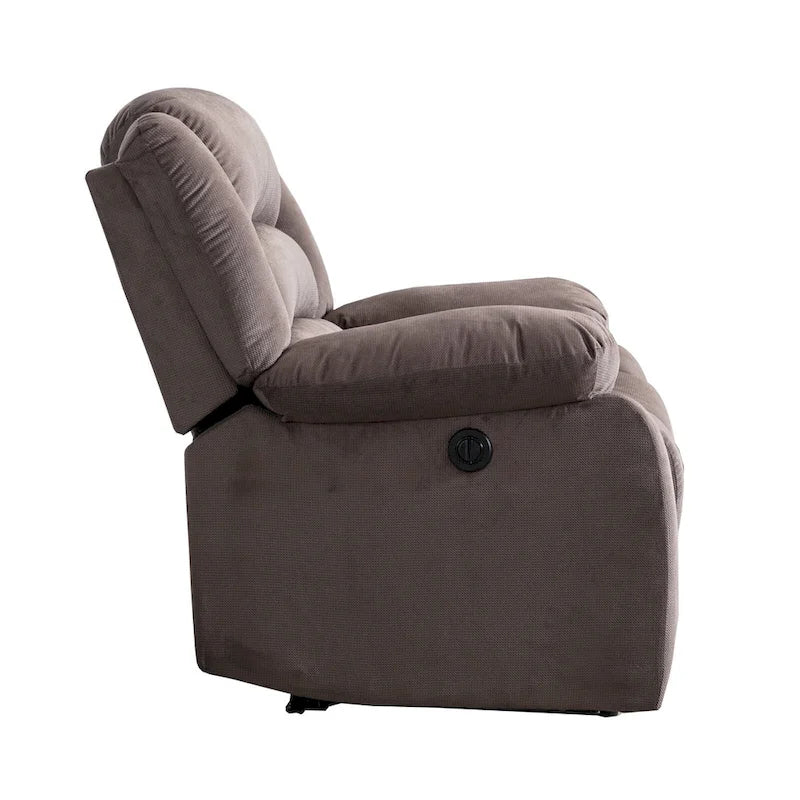 Fauteuil inclinable électrique Ebello avec accoudoirs rembourrés et port USB - 1 place - 1 place