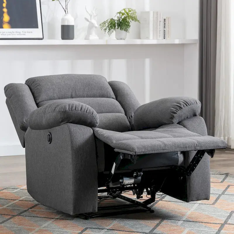 Fauteuil inclinable électrique Ebello avec accoudoirs rembourrés et port USB - 1 place - 1 place