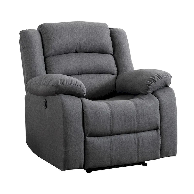 Fauteuil inclinable électrique Ebello avec accoudoirs rembourrés et port USB - 1 place - 1 place