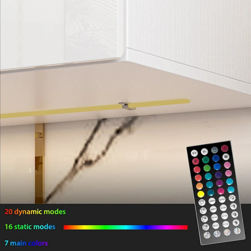 Meuble TV suspendu 63 cm - Console murale TV avec éclairage LED