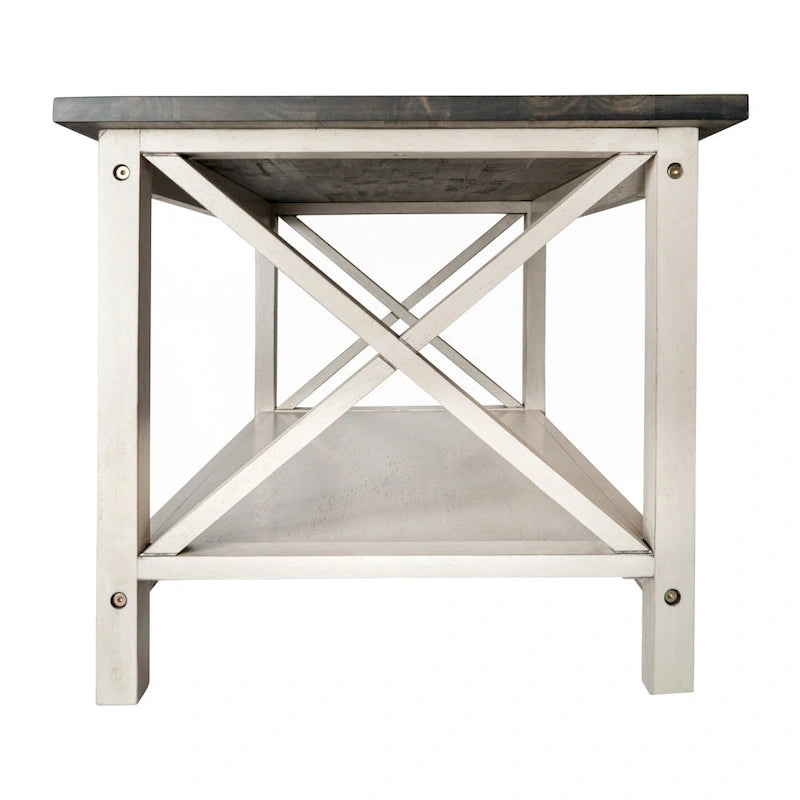 Table basse de ferme classique en bois massif