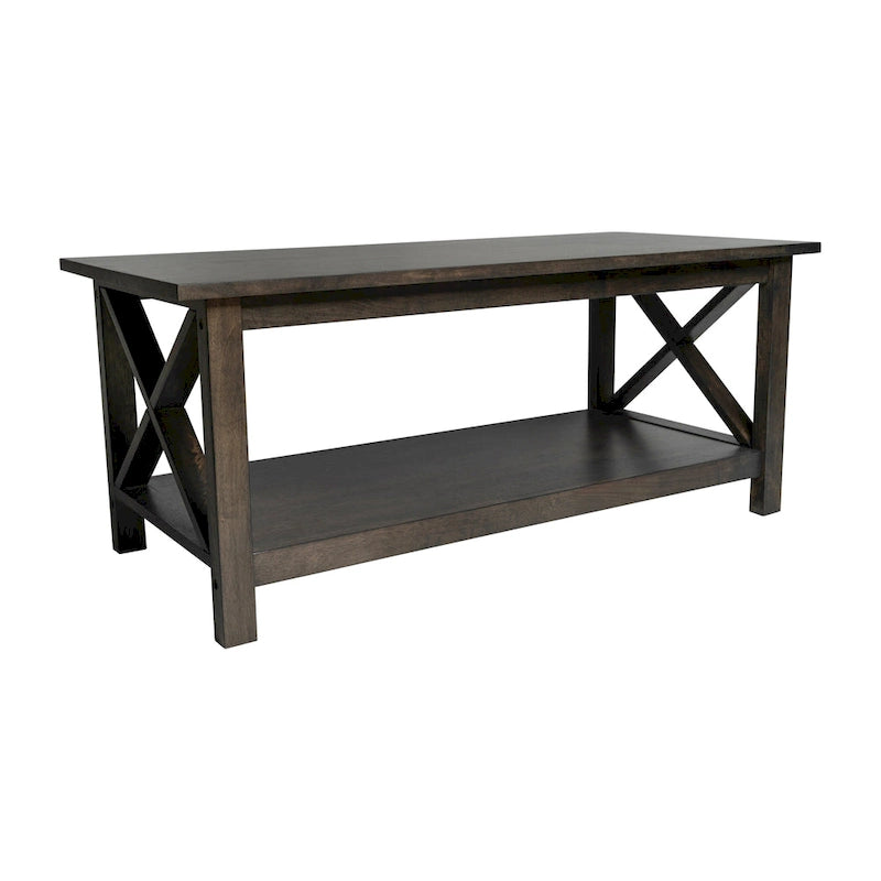 Table basse de ferme classique en bois massif