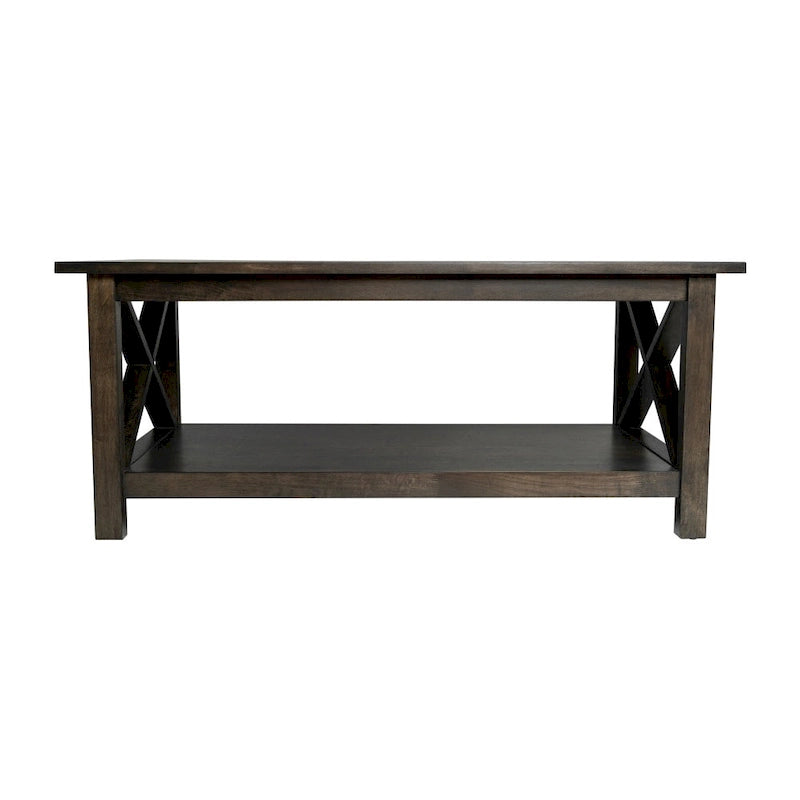 Table basse de ferme classique en bois massif
