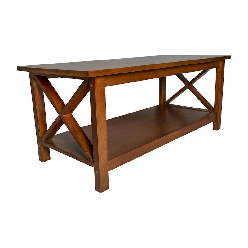 Table basse de ferme classique en bois massif