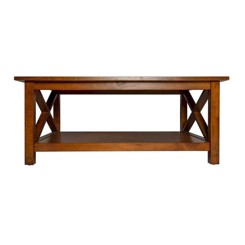 Table basse de ferme classique en bois massif