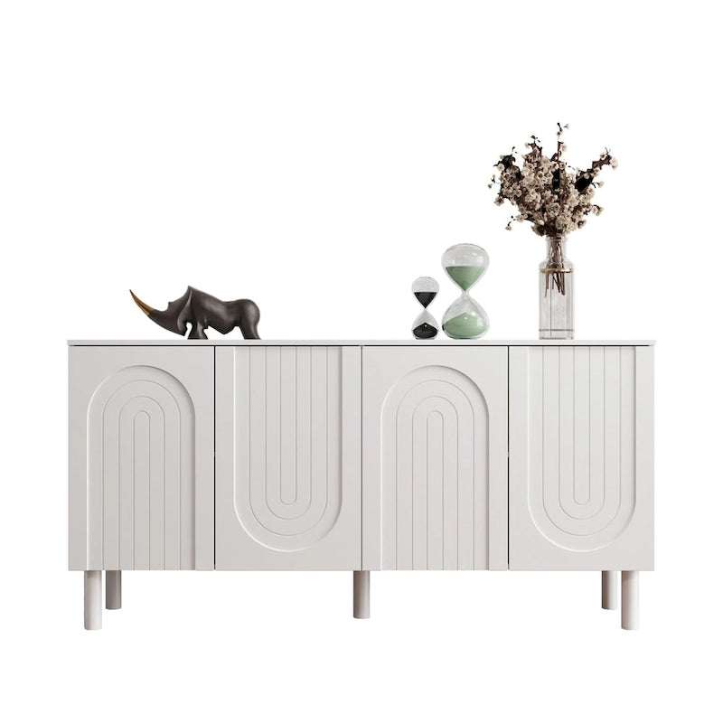 Buffet bibliothèque bahut de 160,5 cm de large avec tiroir et portes relevables