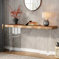 Console table de 120 cm avec pieds en acrylique pour entrée, table d'appoint pour couloir