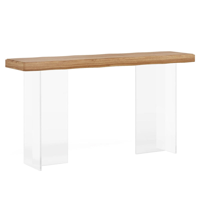 Console table de 120 cm avec pieds en acrylique pour entrée, table d'appoint pour couloir