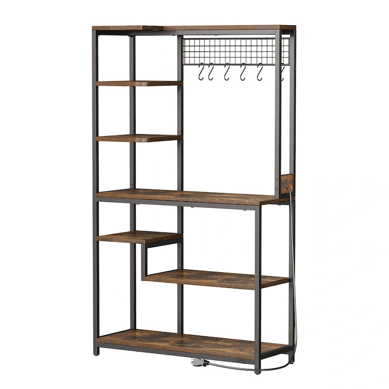 Moasis Kitchen Micro-ondes Stand Étagère de boulanger Stockage utilitaire avec prise de courant