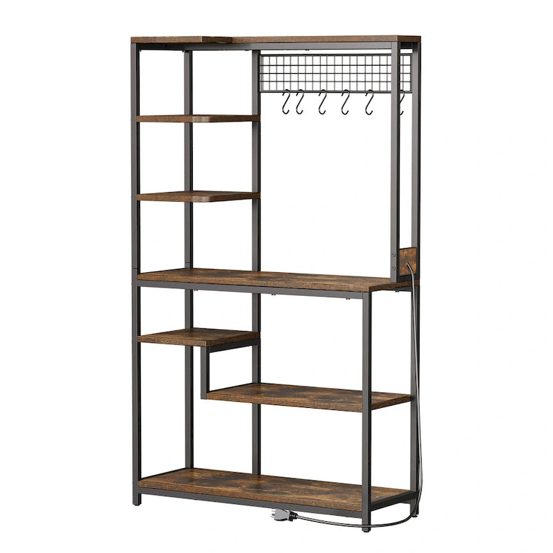 Moasis Kitchen Micro-ondes Stand Étagère de boulanger Stockage utilitaire avec prise de courant