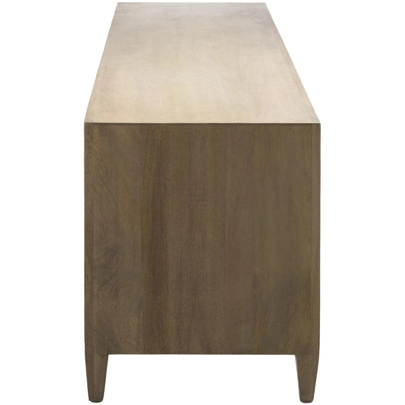 Meuble TV en bois et rotin Mile