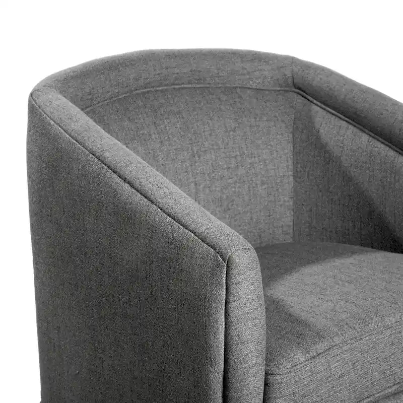 Fauteuil d'appoint rembourré de style Club traditionnel avec base métallique pivotante à 360°