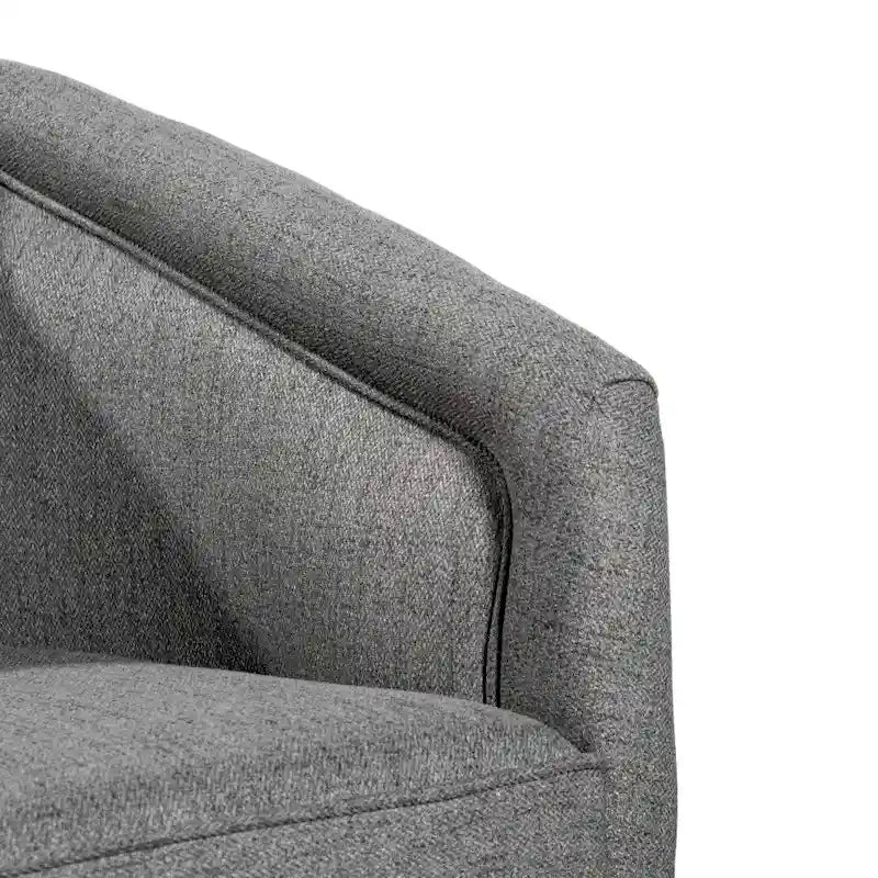 Fauteuil d'appoint rembourré de style Club traditionnel avec base métallique pivotante à 360°