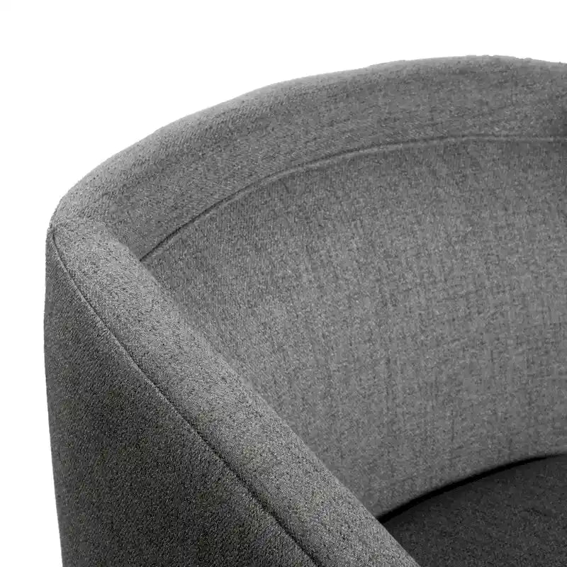 Fauteuil d'appoint rembourré de style Club traditionnel avec base métallique pivotante à 360°