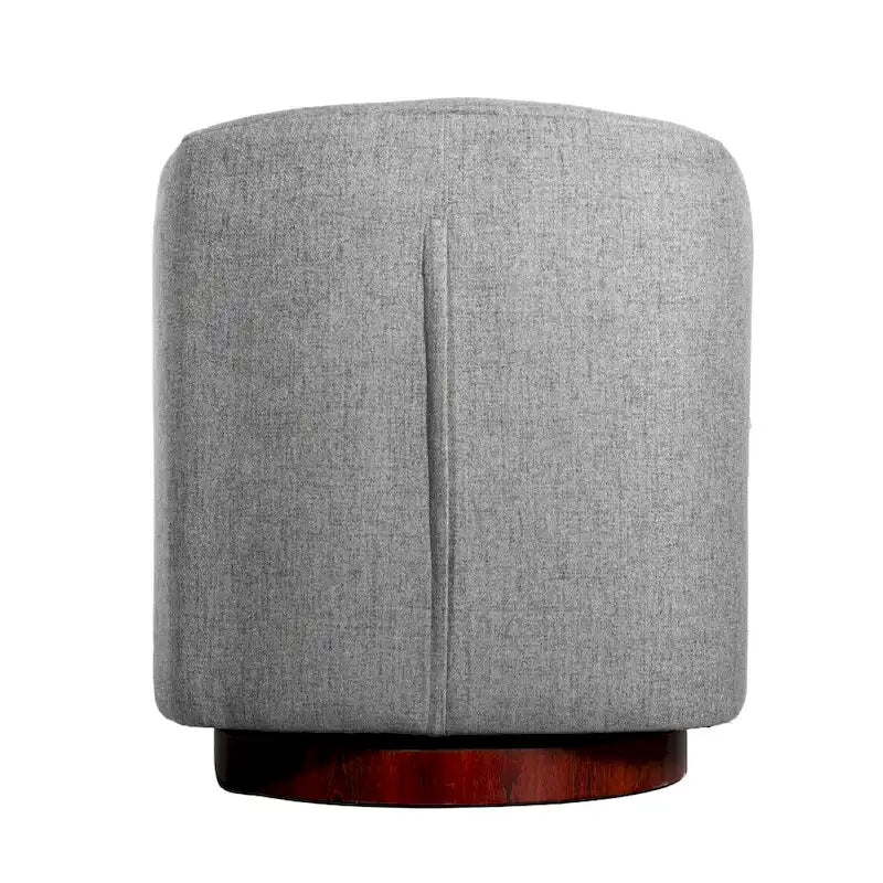 Fauteuil d'appoint rembourré de style Club traditionnel avec base métallique pivotante à 360°
