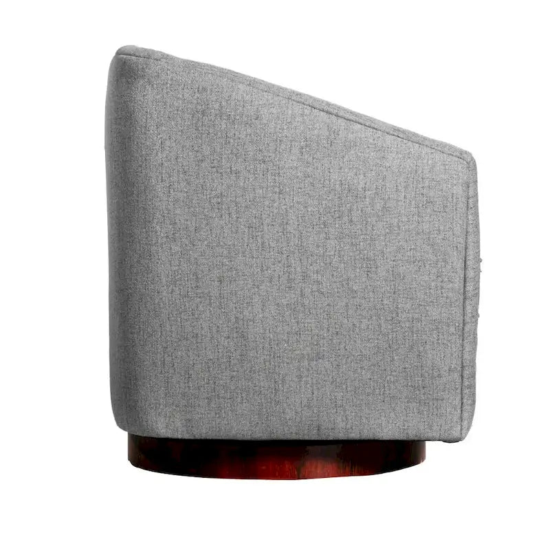 Fauteuil d'appoint rembourré de style Club traditionnel avec base métallique pivotante à 360°