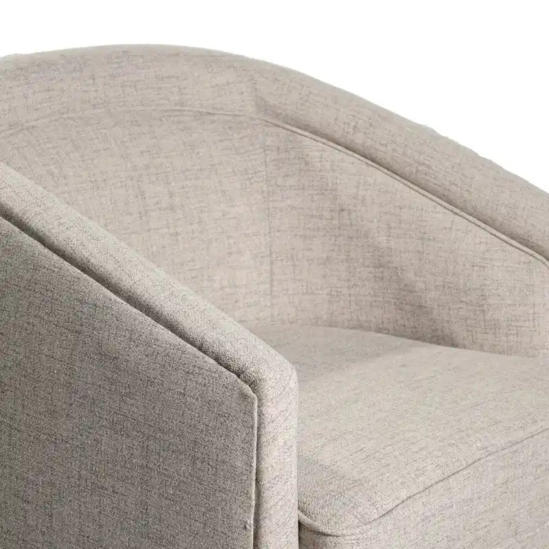 Fauteuil d'appoint rembourré de style Club traditionnel avec base métallique pivotante à 360°
