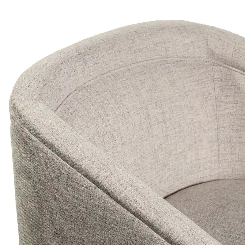 Fauteuil d'appoint rembourré de style Club traditionnel avec base métallique pivotante à 360°