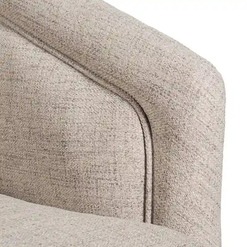 Fauteuil d'appoint rembourré de style Club traditionnel avec base métallique pivotante à 360°