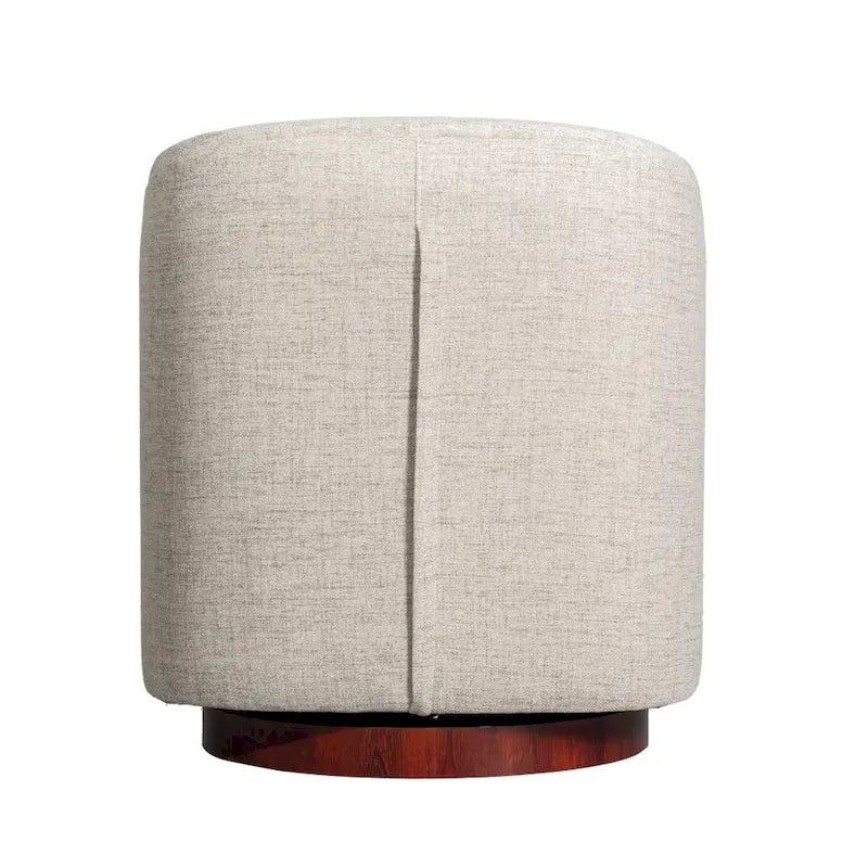 Fauteuil d'appoint rembourré de style Club traditionnel avec base métallique pivotante à 360°