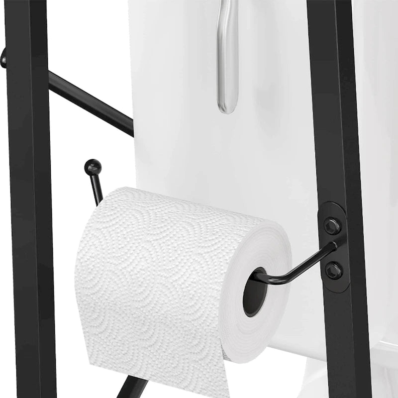 Moasis 61 po Meuble de rangement haut au-dessus des toilettes avec porte coulissante style ferme et base en métal