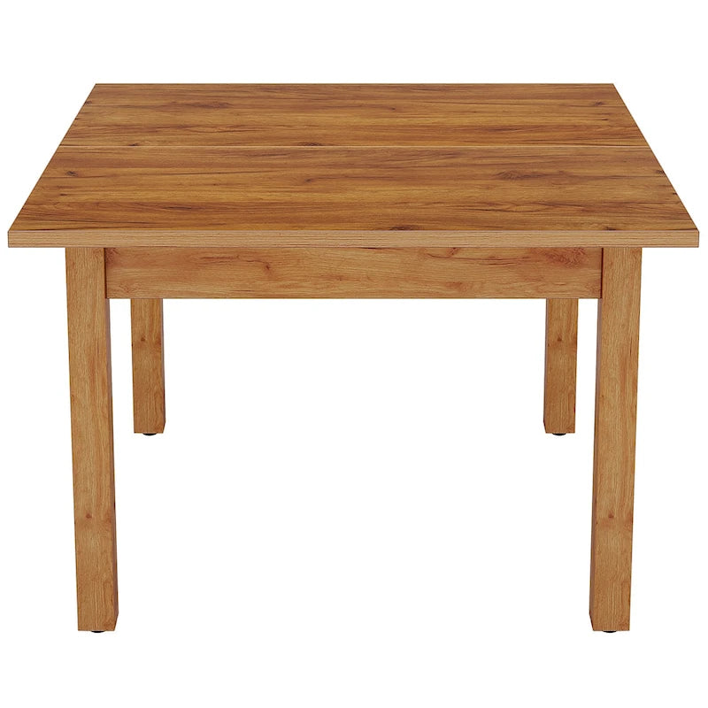 Table à manger carrée de 100 cm avec pieds en bois massif pour 4 personnes, petites tables de cuisine pour salle à manger
