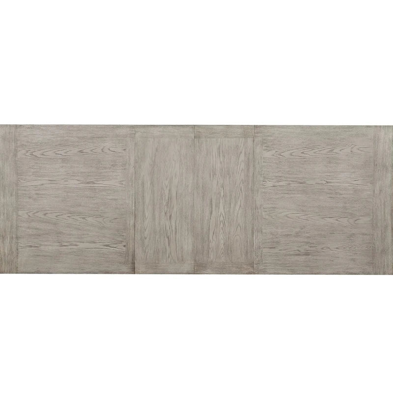 Table à manger rectangulaire avec rallonges en chêne gris