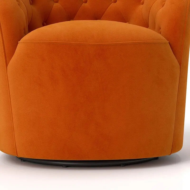 Fauteuil pivotant à 360 degrés en velours moderne SEYNAR avec dossier capitonné (lot de 2)