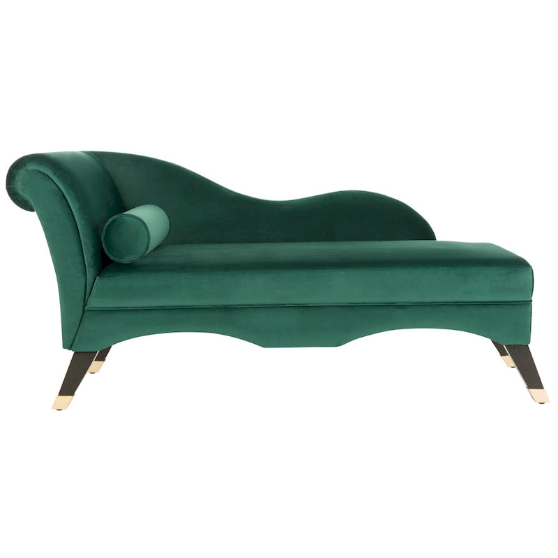 SAFAVIEH Karan Chaise longue moderne du milieu du siècle avec oreiller - 63Lx28Px30H