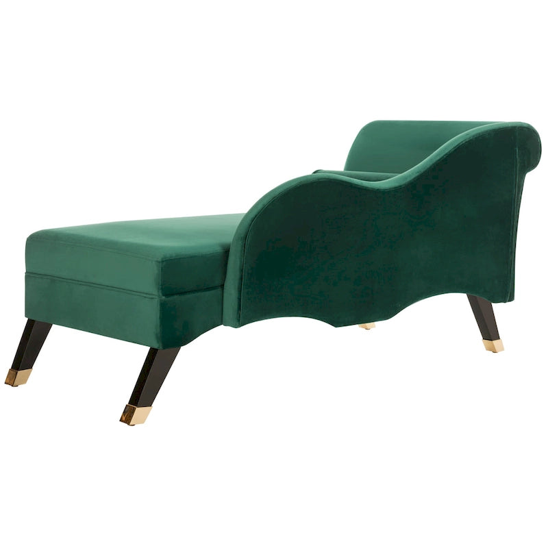 SAFAVIEH Karan Chaise longue moderne du milieu du siècle avec oreiller - 63Lx28Px30H