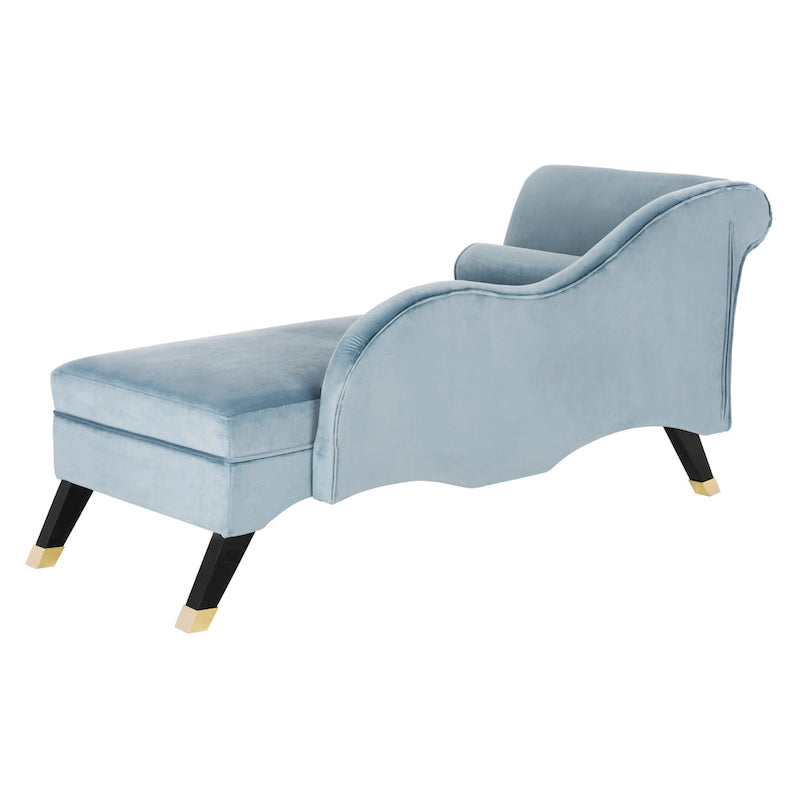 SAFAVIEH Karan Chaise longue moderne du milieu du siècle avec oreiller - 63Lx28Px30H