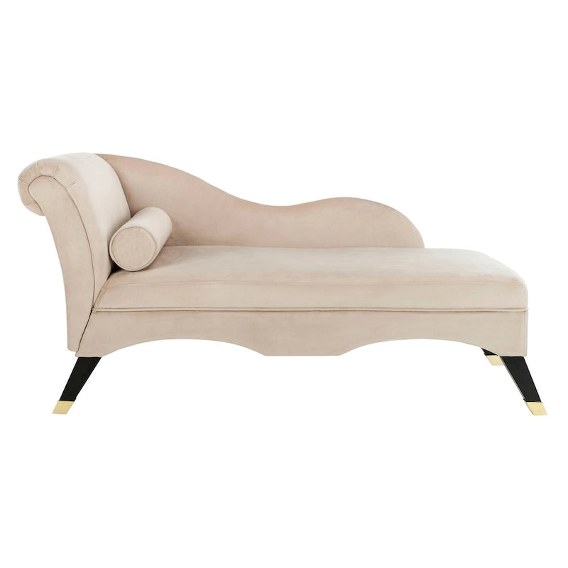 SAFAVIEH Karan Chaise longue moderne du milieu du siècle avec oreiller - 63Lx28Px30H
